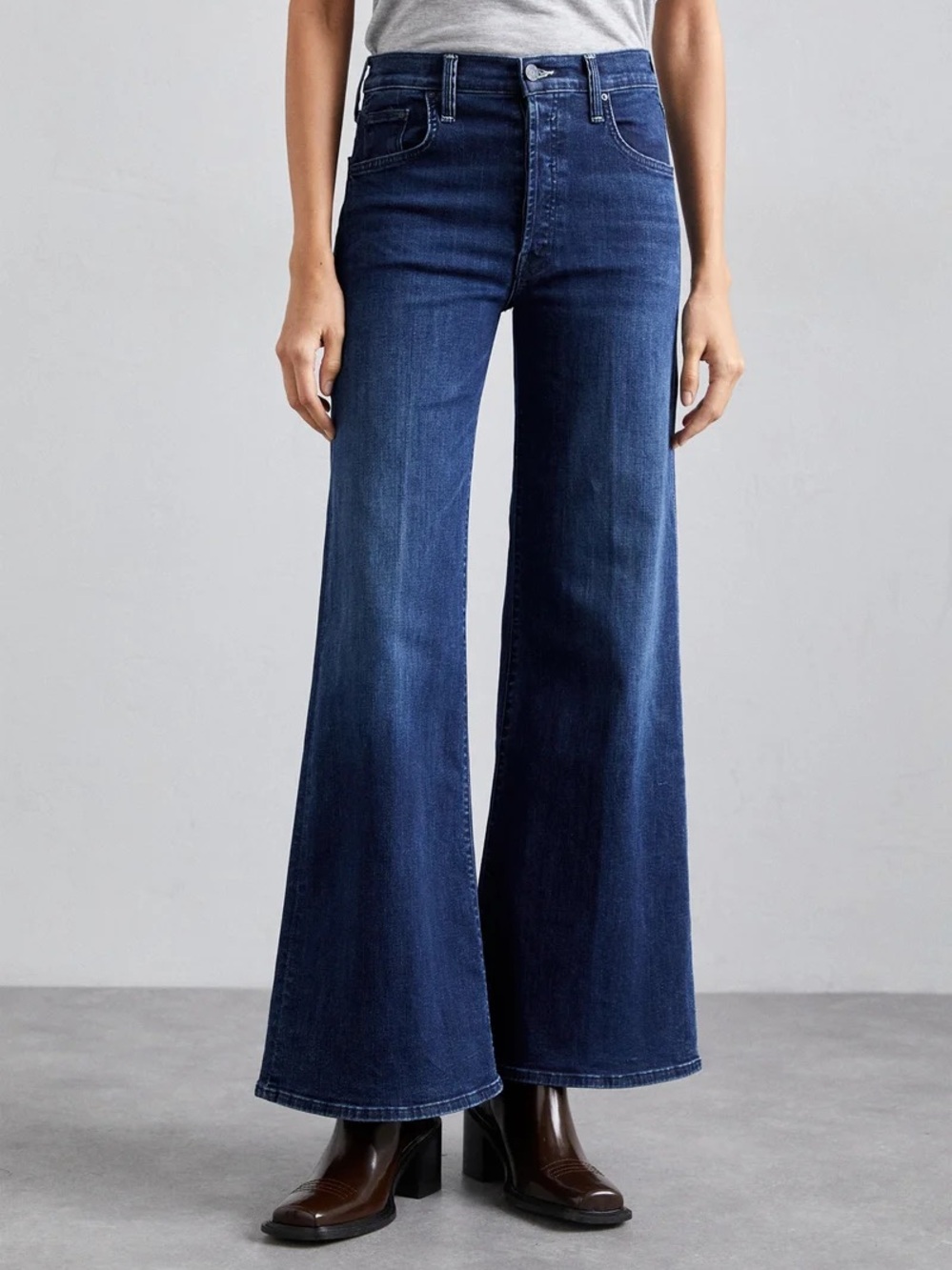 Mother The Tomcat Roller Sneak Wide Leg Denim Hippie Moto Chic Jeans (09G0719)